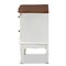 Baxton Studio Darlene White and Cherry Brown Finished Wood 2-Drawer Nightstand 165-10696 - alternate 5